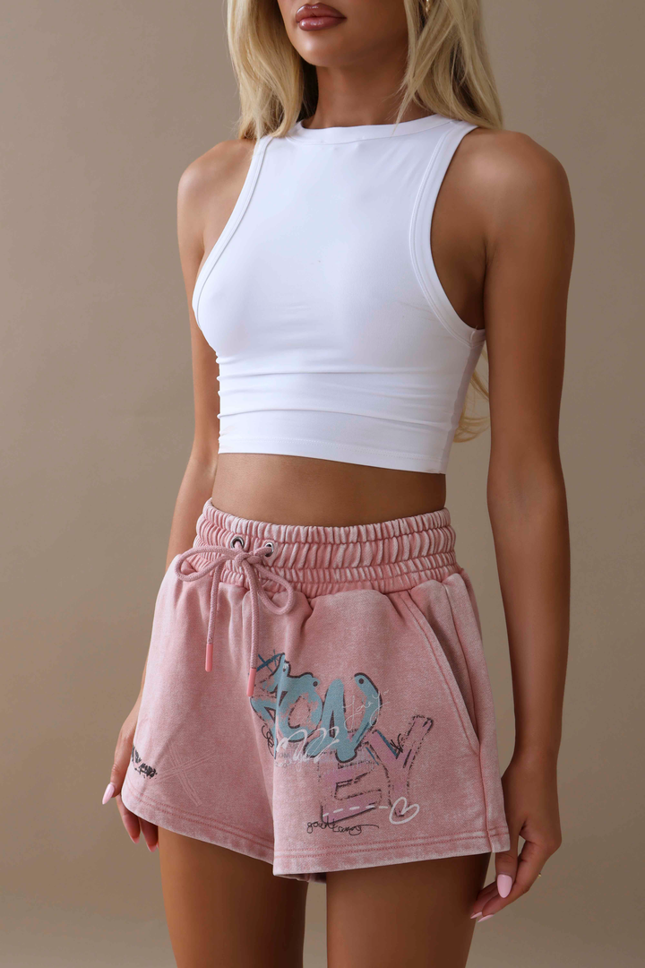 THH Graffiti Jogger Short - Pink